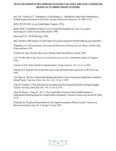 mass transfer in multiphase systems - Greenleaf University