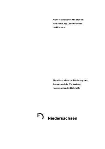 Modellvorhaben zur FÃ¶rderung des Anbaus und ... - Niedersachsen