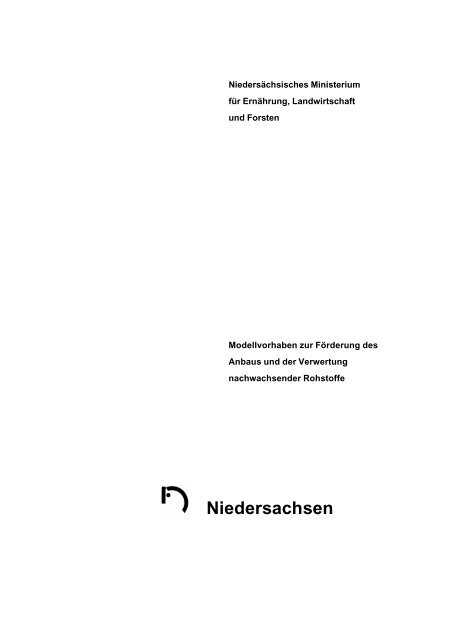 Modellvorhaben zur FÃ¶rderung des Anbaus und ... - Niedersachsen