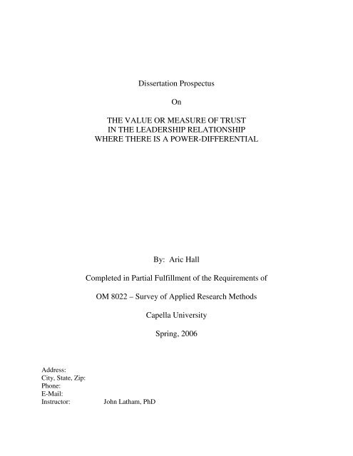 How to write a phd prospectus