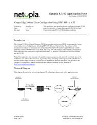 Netopia R7100 Application Note