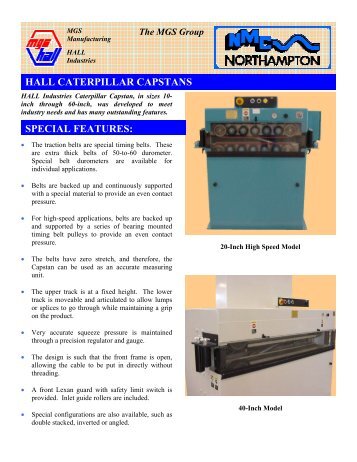 hall caterpillar capstans - The MGS Group