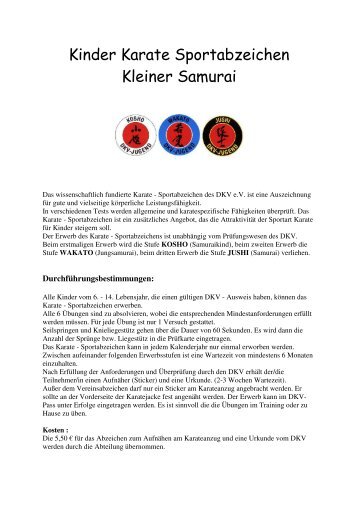 Kleiner Samurai - Karate München Schwabing