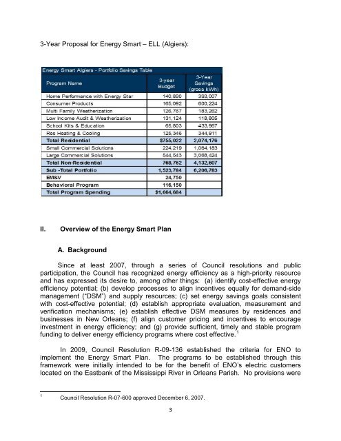 program plan - Entergy New Orleans, Inc.