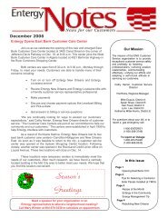 Entergy Notes December - Entergy New Orleans, Inc.