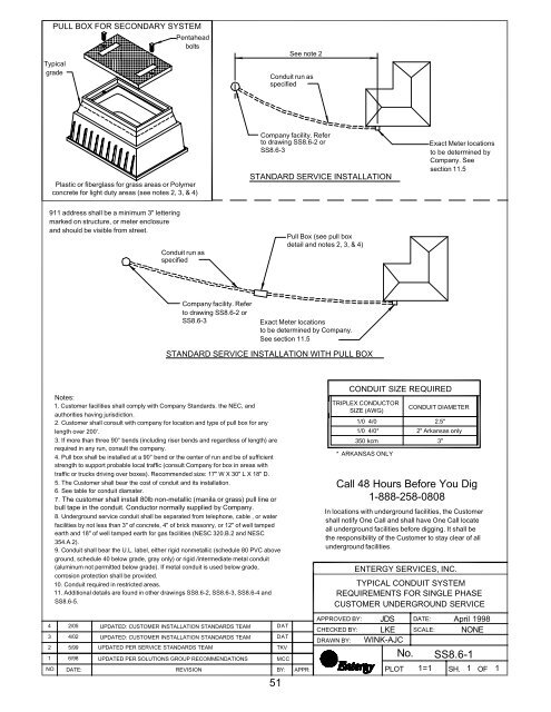 PULL BOX FOR SECONDARY SYSTEM - Entergy Texas