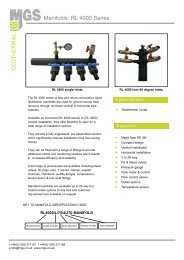 G EO T H ER M A L Manifolds: RL 4000 Series - MGS