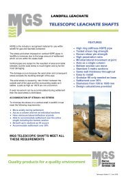 TELESCOPIC LEACHATE SHAFTS - MGS