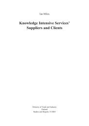 Knowledge Intensive Services' Suppliers and Clients