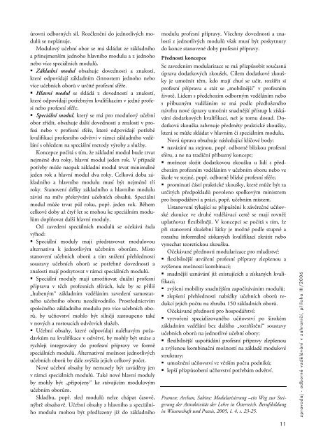 Zpravodaj - pÅÃ­loha III/2006 - NÃ¡rodnÃ­ Ãºstav odbornÃ©ho vzdÄlÃ¡vÃ¡nÃ­
