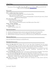 Curriculum Vitae - Department of Entomology - University of Arkansas