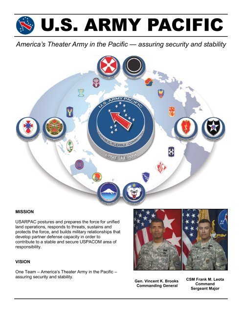 Two-page summary about U.S. Army Pacific, including ... - USARPAC