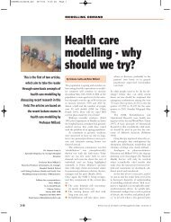 Health care modelling - why should we try? - University of Westminster