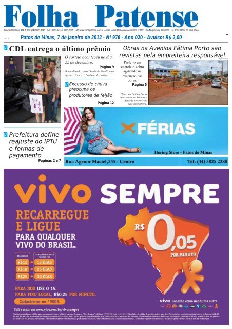 Folha Patense 07/01/2012(nÂº 976