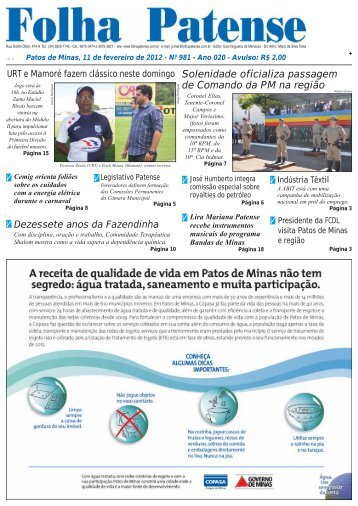 Folha Patense, 11/02/2012 (nÂº 981 on line)