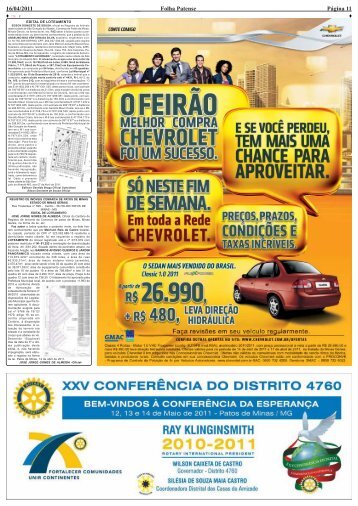 Folha Patense 16/04/2011(nÂº 938