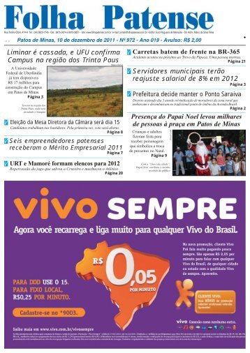Folha Patense 10/12/2011(nÂº 972