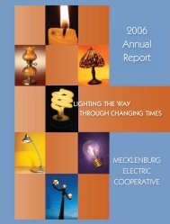 2006 Annual Report - Mecklenburg Electric Cooperative