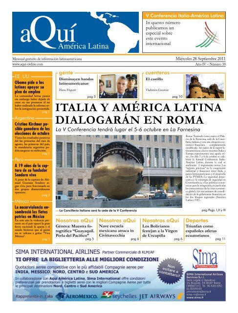 ItalIa y amÃ©rIca latIna DIalogarÃ¡n en roma - Aqui-online.com