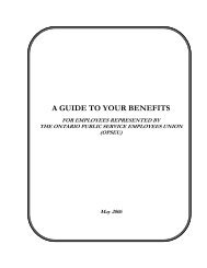 A Guide to your Benefits - OPSEU - OPSEU Local 555