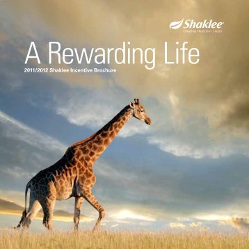 2011/2012 Shaklee Incentive Brochure