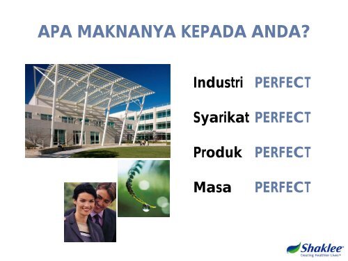 produk perfect - Shaklee