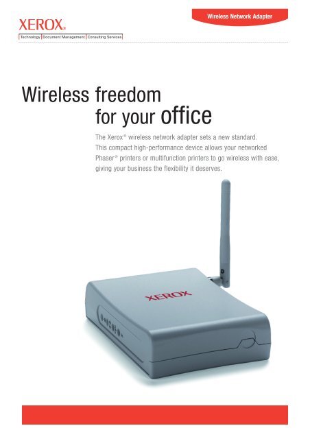 Xerox Wireless Network Adapter Brochure (PDF)