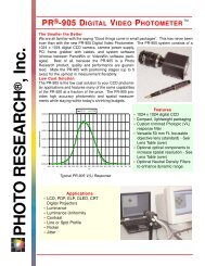 PR-905 Digital Video Photometer - Glen Spectra