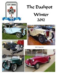 The Dashpot Winter 2012 - Ottawa MG Club