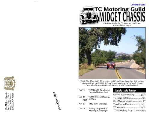 November Midget Chassis - TC Motoring Guild