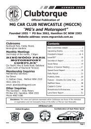 Dec 2009 - MG Car Club Newcastle