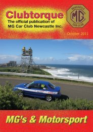 Oct 2011 - MG Car Club Newcastle