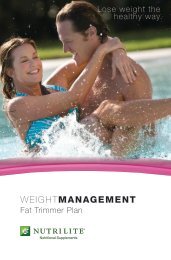 NUTRILITEÂ® Weight Management Fat Trimmer Meal Plan - Amway