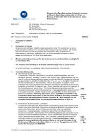 Format for Governors Meeting Minutes - Tyne Metropolitan College