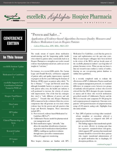 HP Newsletter - Hospice Pharmacia