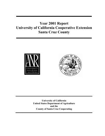 UCCE Santa Cruz County Year 2001 Report
