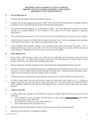 BRAZORIA COUNTY DESIGN STANDARDS AND