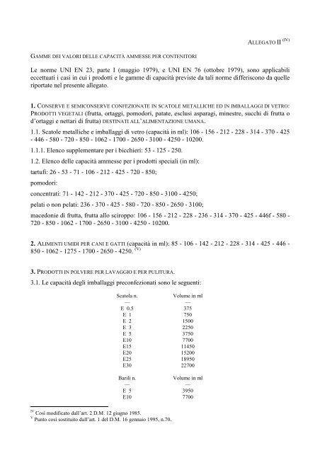 Disciplina metrologica del preconfezionamento in volume o ... - Ismea