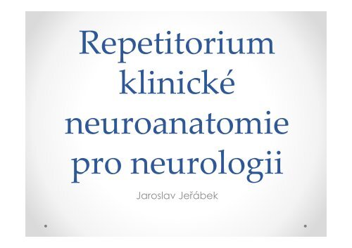 Repetitorium funkční neuroanatomie