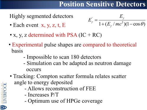 AGATA - Nuclear Physics - University of Liverpool