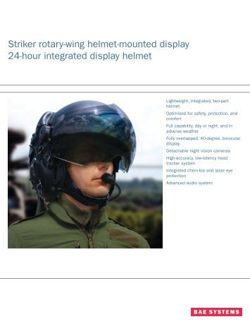 Striker integrated display helmet - Events - BAE Systems