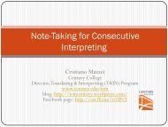 Note-Taking for Consecutive Interpreting - IMIA