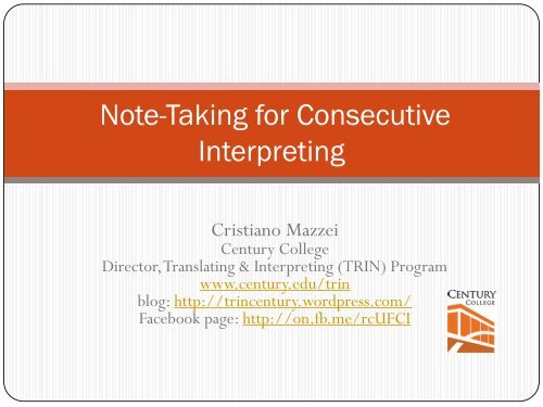 Note-Taking for Consecutive Interpreting - IMIA