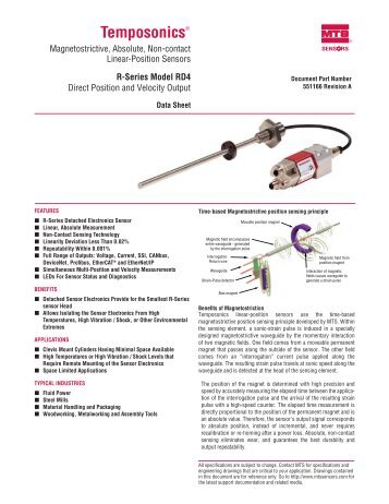 RD4 Datasheet - MTS Sensors