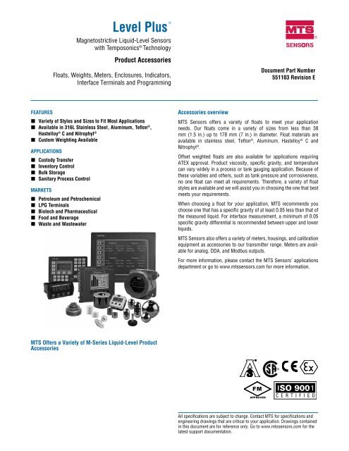 Level Product Catalog Chp 1.indd - MTS Sensors