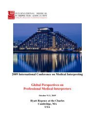 Global Perspectives on Professional Medical Interpreters - IMIA