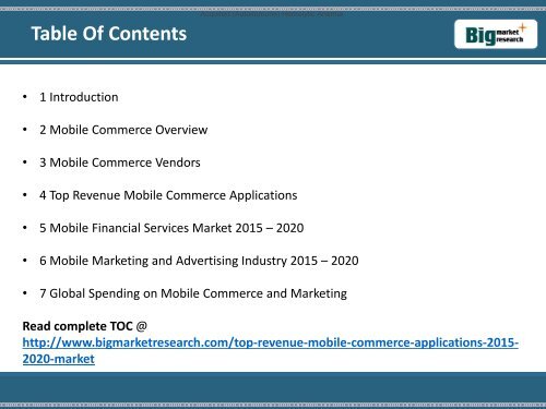 Top Revenue Mobile Commerce Applications Mobile Financial Services Market