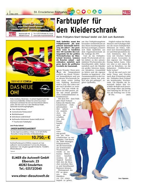31. Emsdettener Frühjahrsmarkt