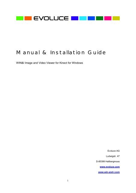 Manual & Installation Guide - Evoluce AG