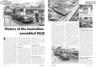 History of the Australian- assembled MGB - MGBs Made In Australia